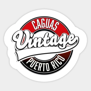 Caguas puerto rico vintage logo. Sticker